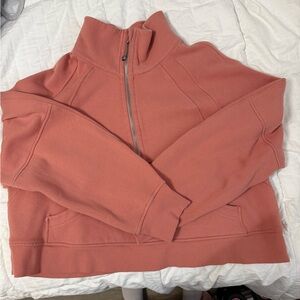 Coral Half-Zip Pullover